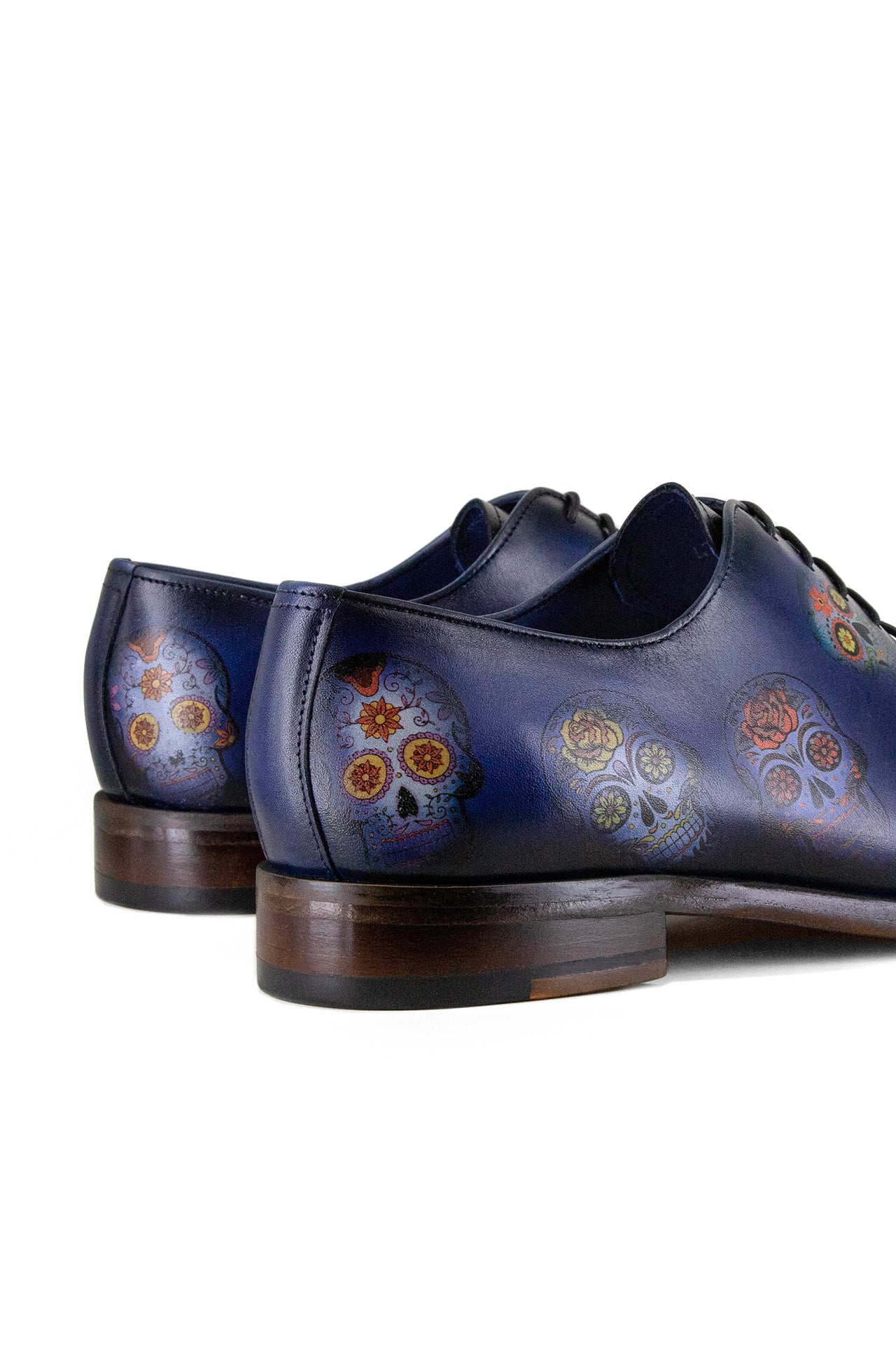 SUGAR SKULL PRINTED LEATHER SHOE