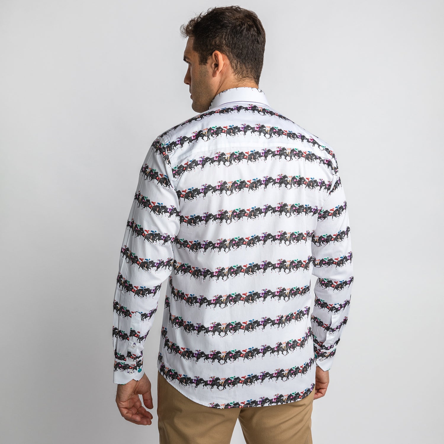 DERBY HORSE RACE PRINT SHIRT