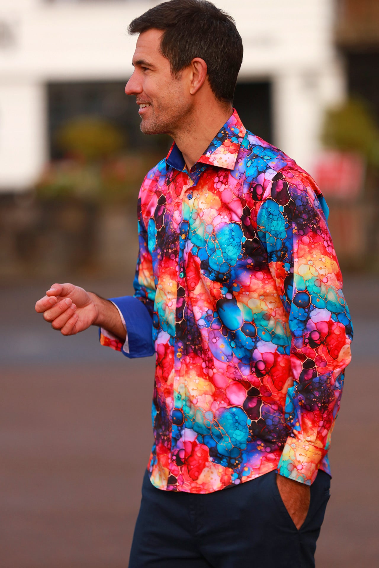 OIL LIQUID PRINT SHIRT