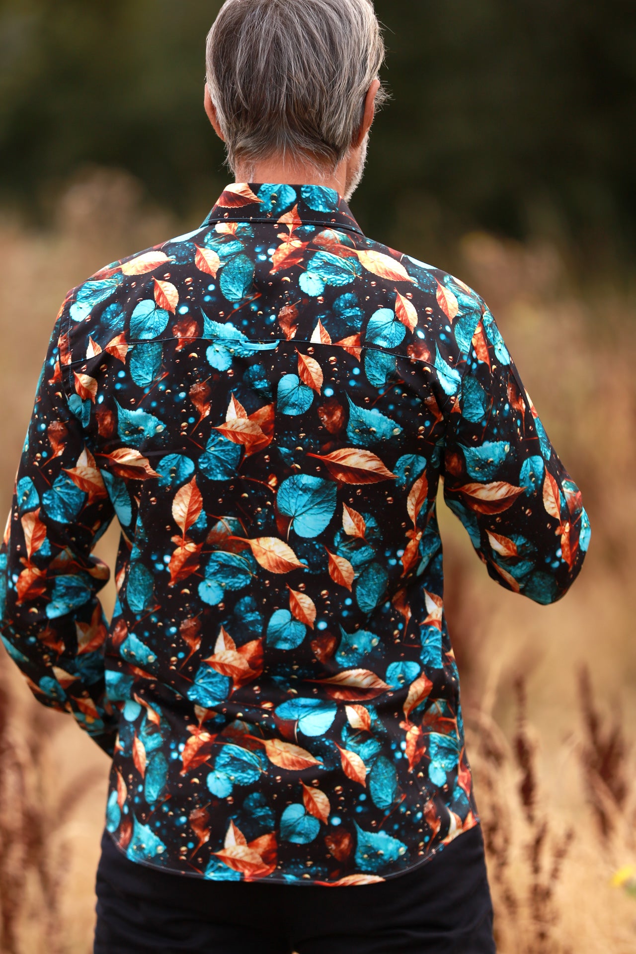 GOLDEN LEAVES PRINT SHIRT