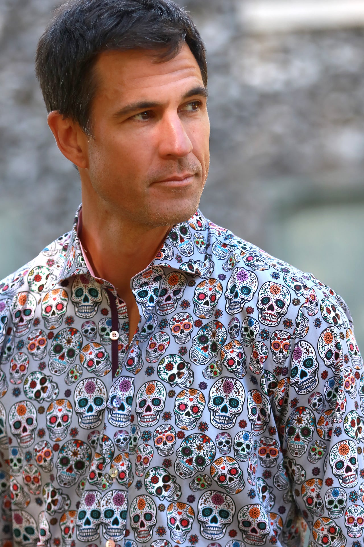 SUGAR SKULLS PRINT SHIRT