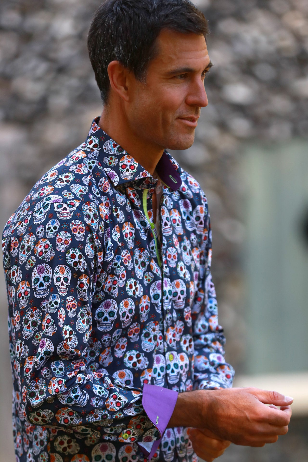 SUGAR SKULLS PRINT SHIRT