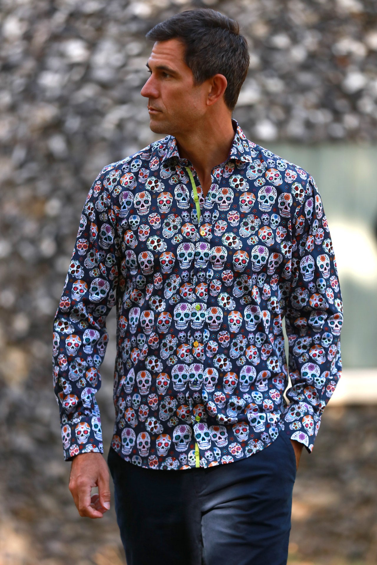 SUGAR SKULLS PRINT SHIRT