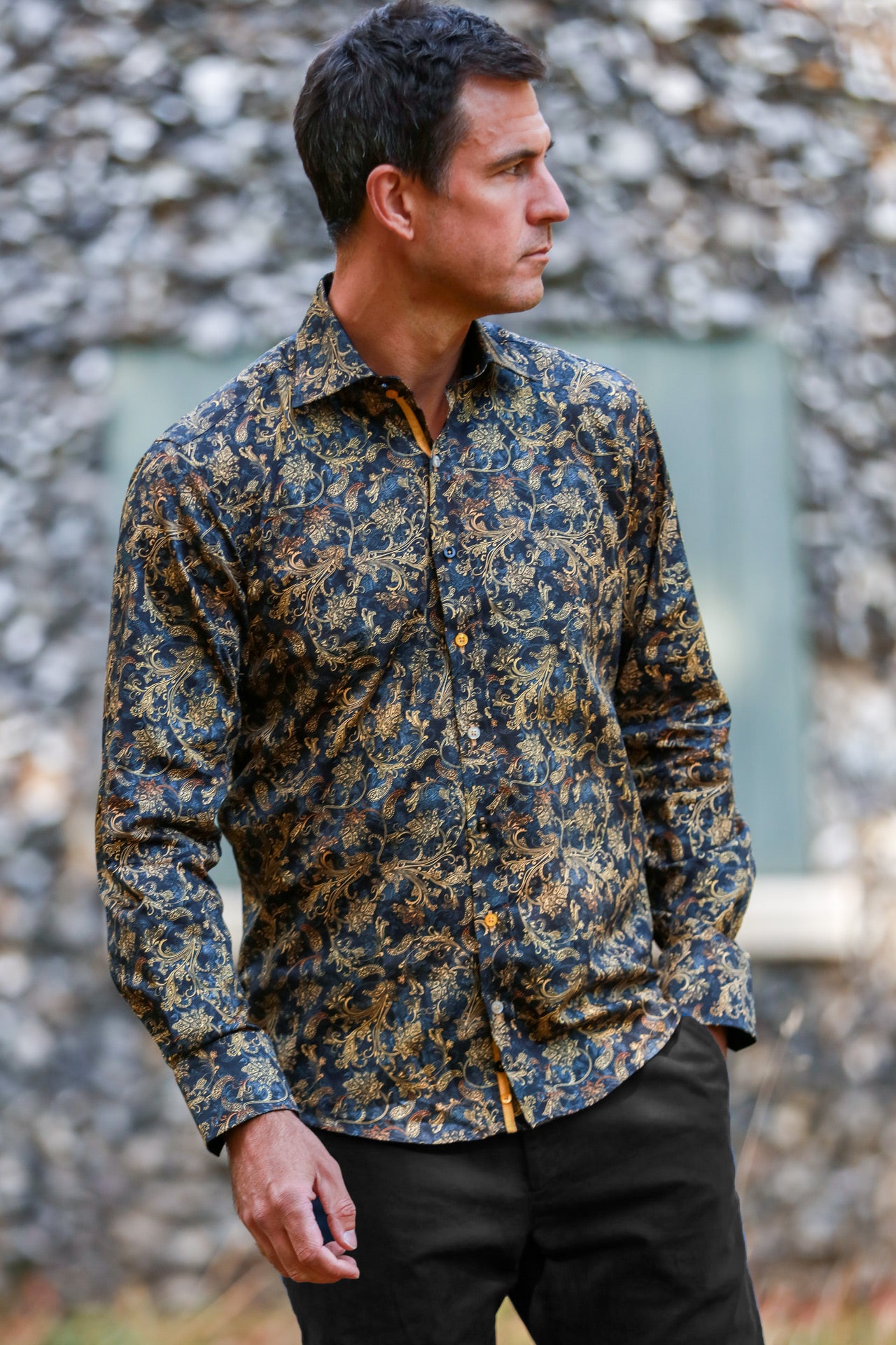 TIE DYE PAISLEY ELEGANCE PRINT SHIRT