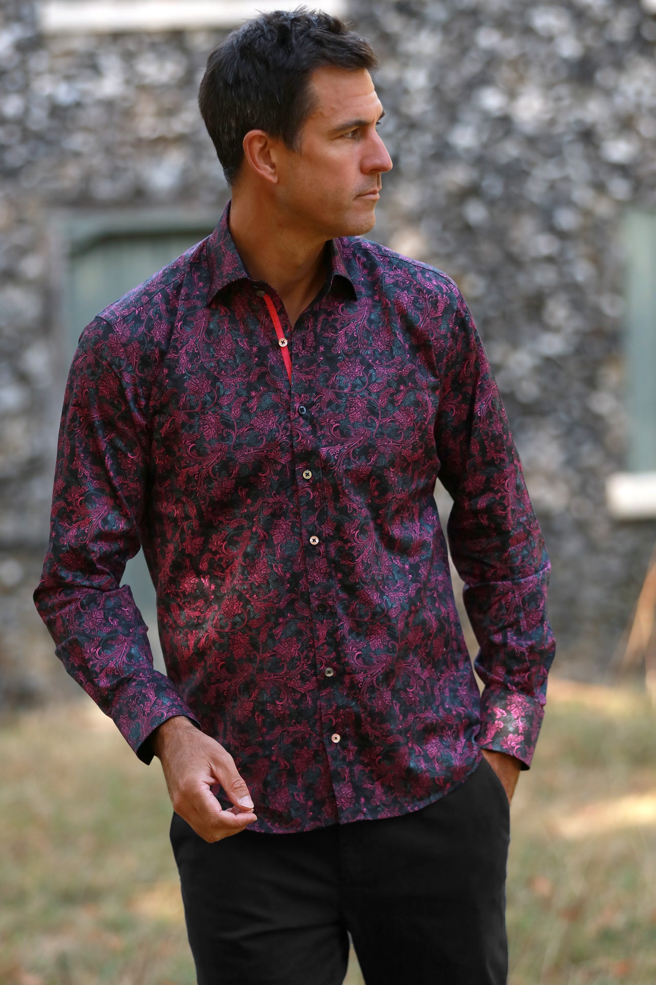 TIE DYE PAISLEY ELEGANCE PRINT SHIRT