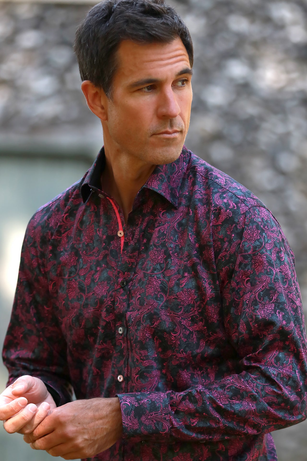 TIE DYE PAISLEY ELEGANCE PRINT SHIRT