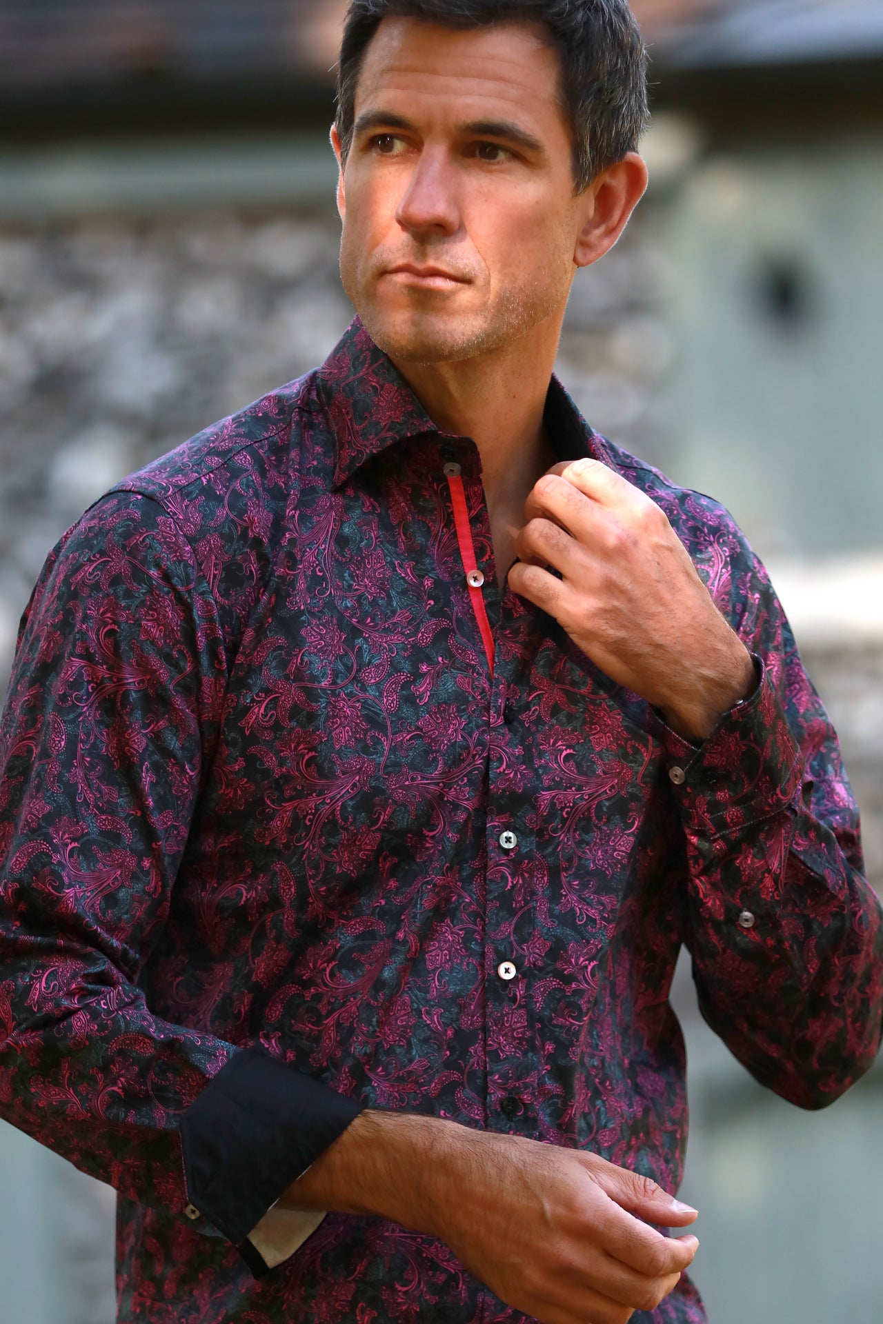 TIE DYE PAISLEY ELEGANCE PRINT SHIRT