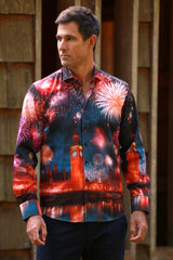 FIREWORKS PLACEMENT PRINT SHIRT