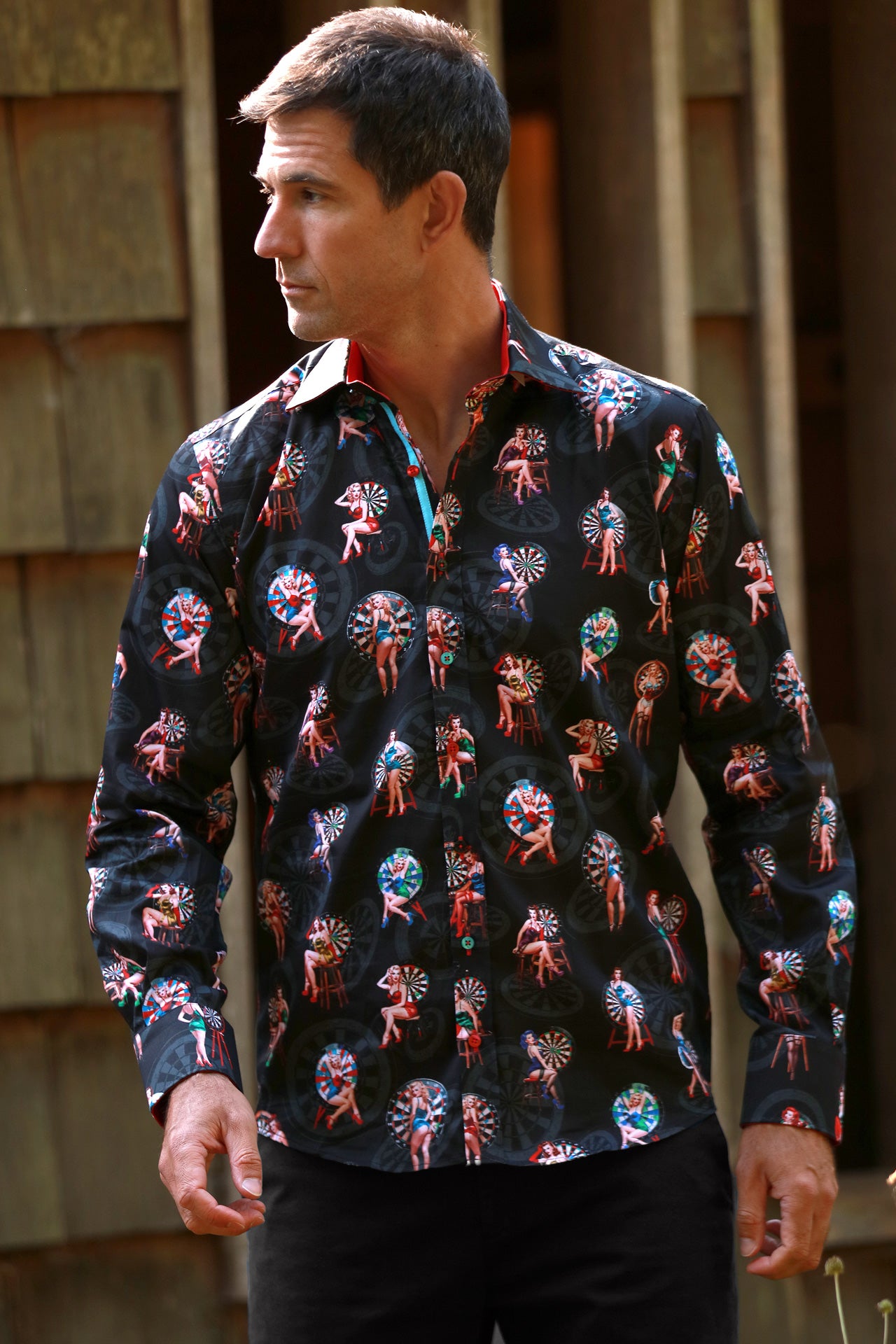 DARTBOARD PINUP PRINT SHIRT