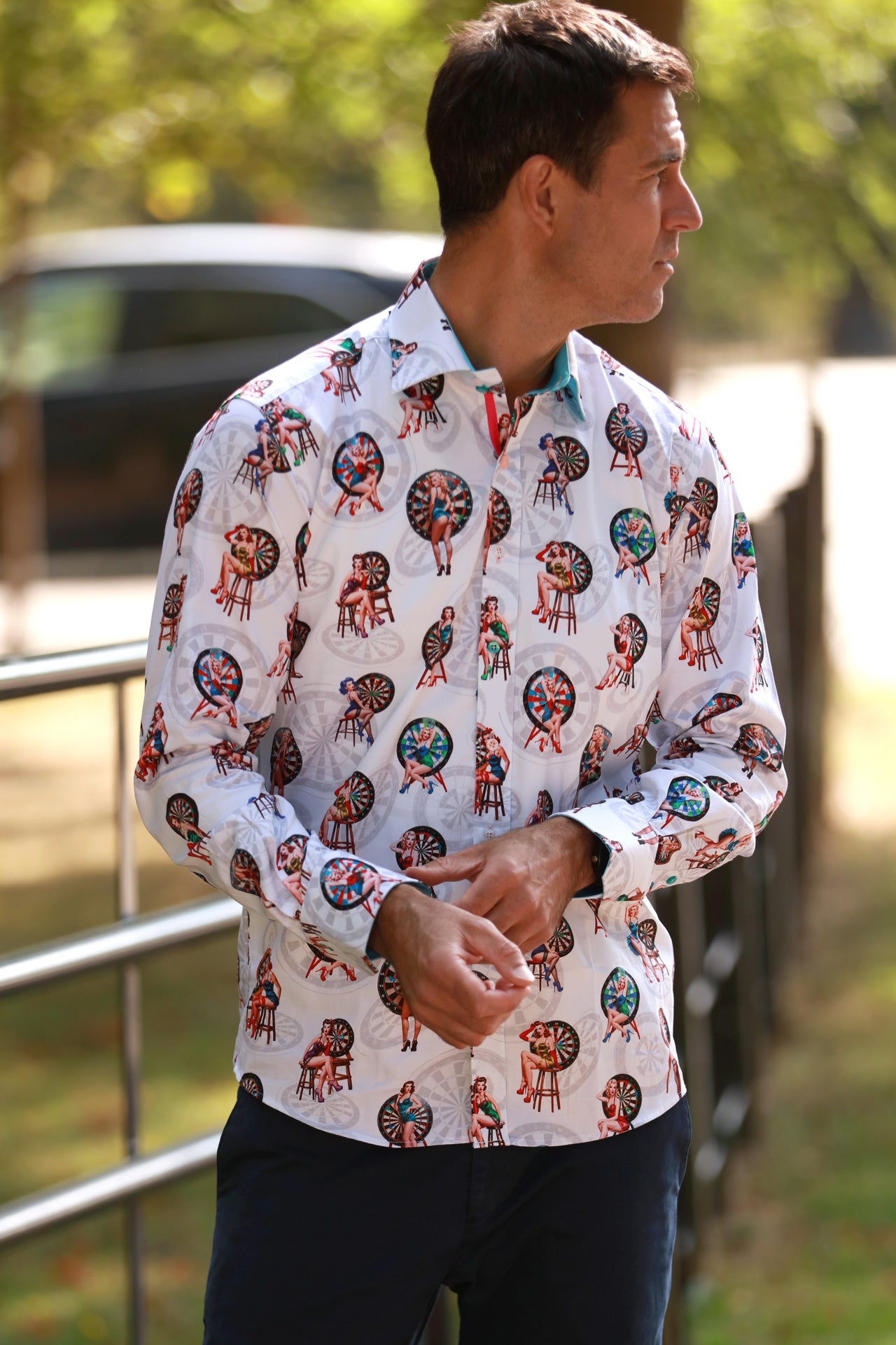 DARTBOARD PINUP PRINT SHIRT