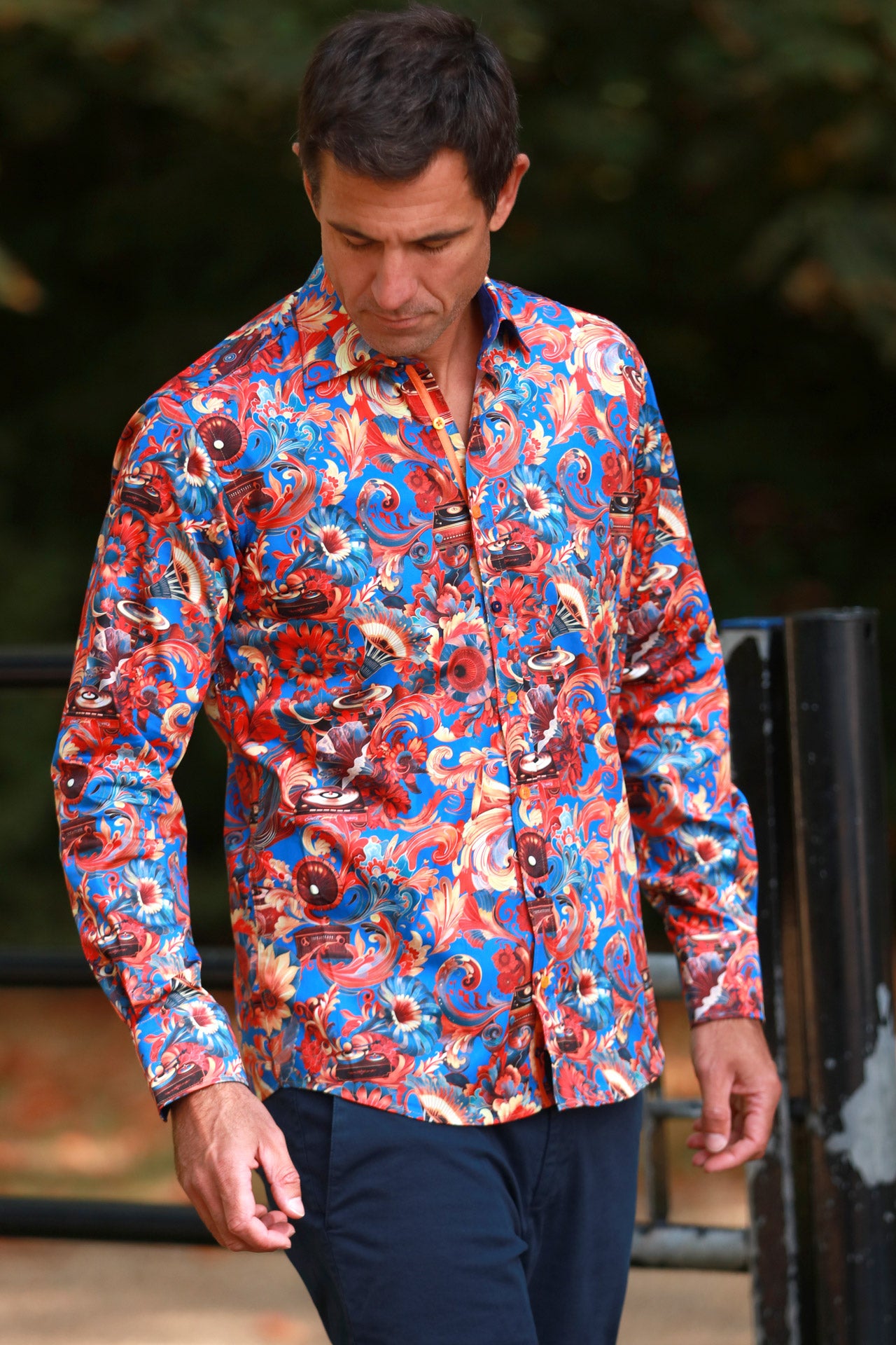 PSYCHEDELIC SYMPHONY PRINT SHIRT