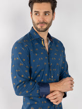 THE POLO PLAYER TENCEL PRINT SHIRT