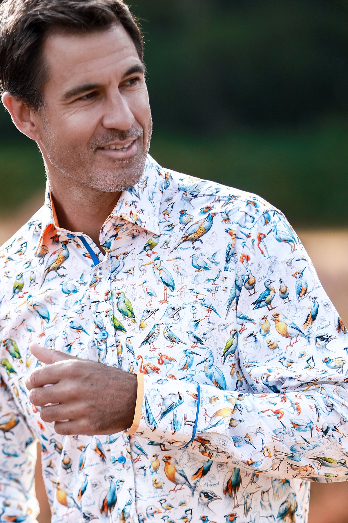 CL26131 White Bird Sketching - Claudio Lugli Shirts