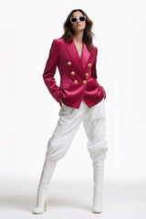 VELVET DOUBLE BREASTED WOMENS JACKET