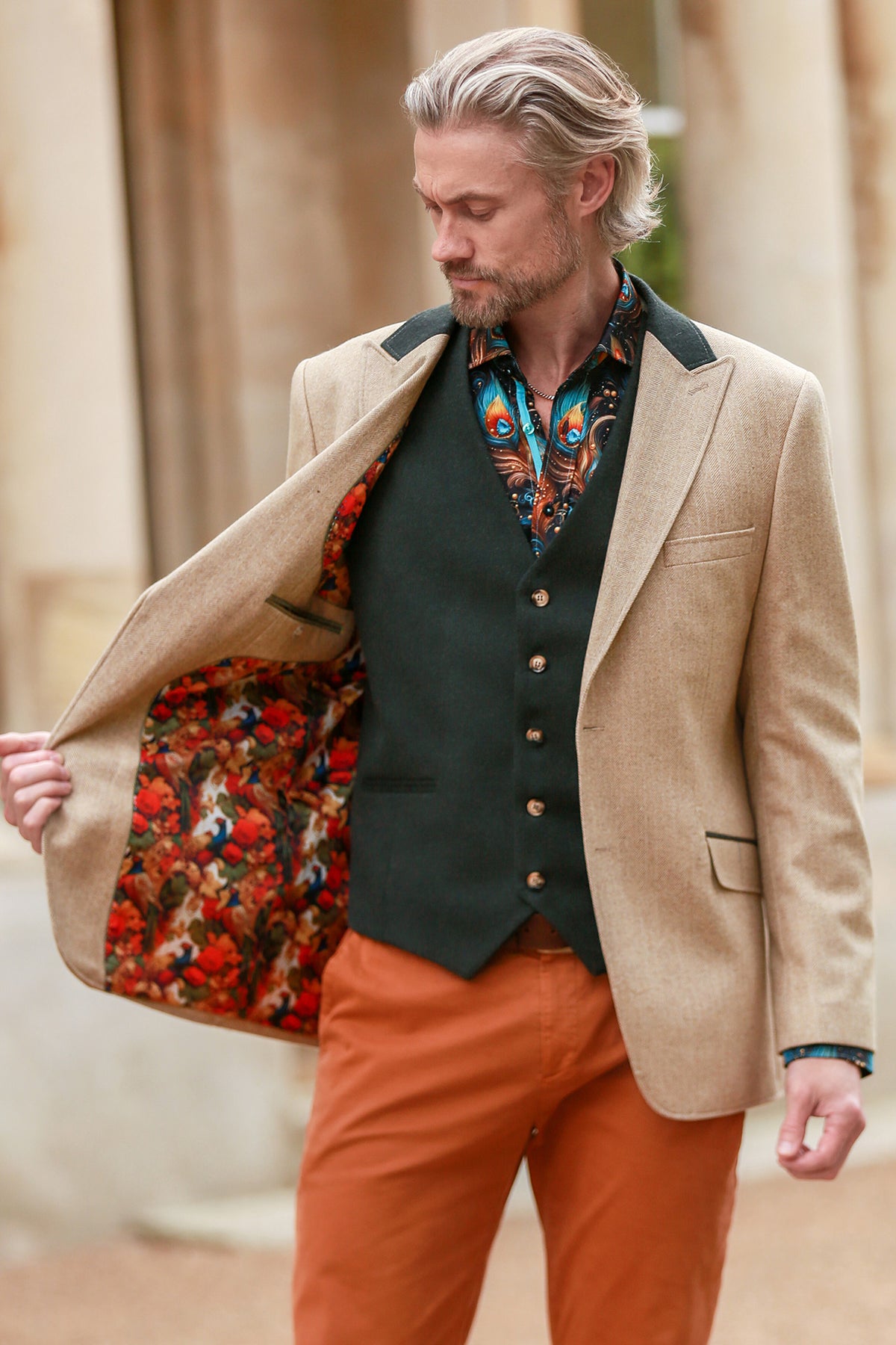 Race-Day Herringbone Jacket