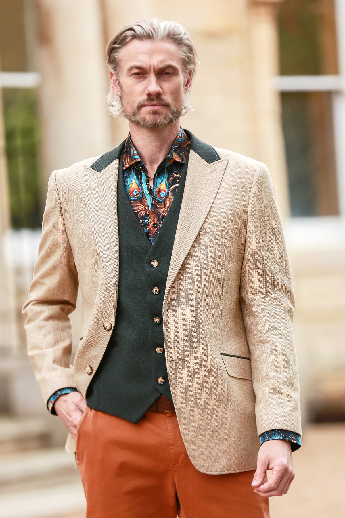 Race-Day Herringbone Jacket