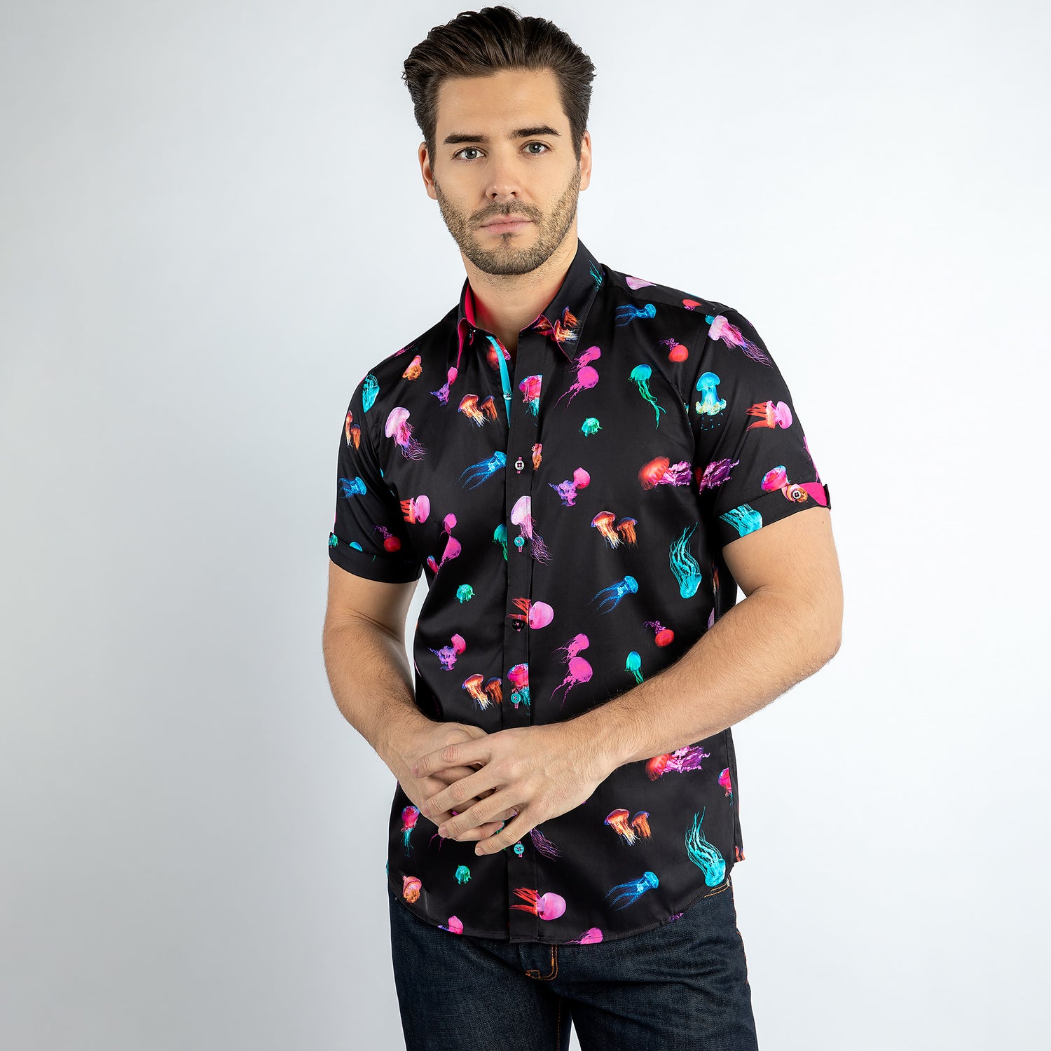 JELLYFISH PRINT SHORT SLEEVE SHIRT