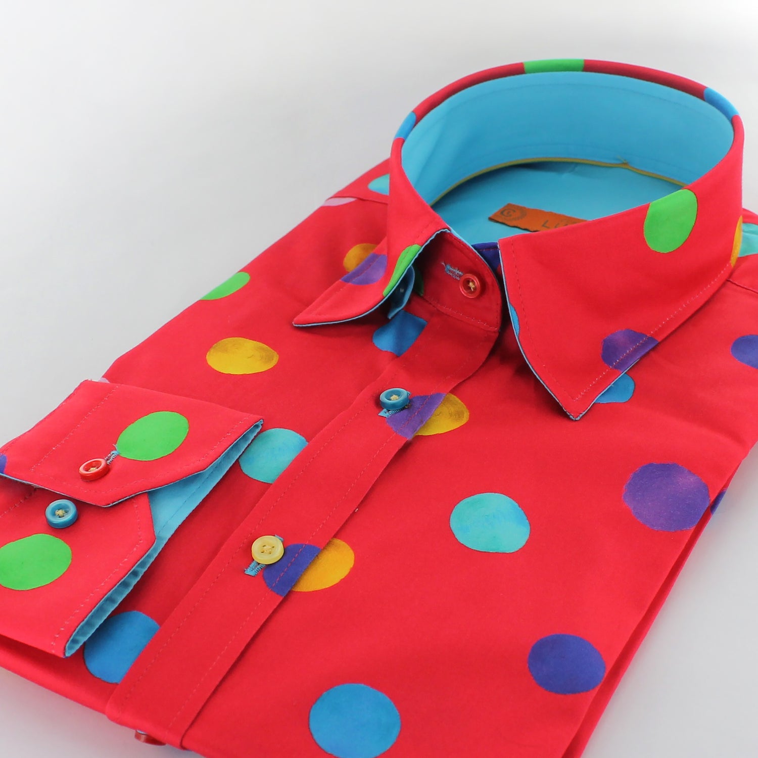 MULTICOLOUR POLKADOT WOMENS PRINT SHIRT