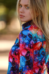 PSYCHEDELIC BUBBLES WOMENS PRINT SHIRT