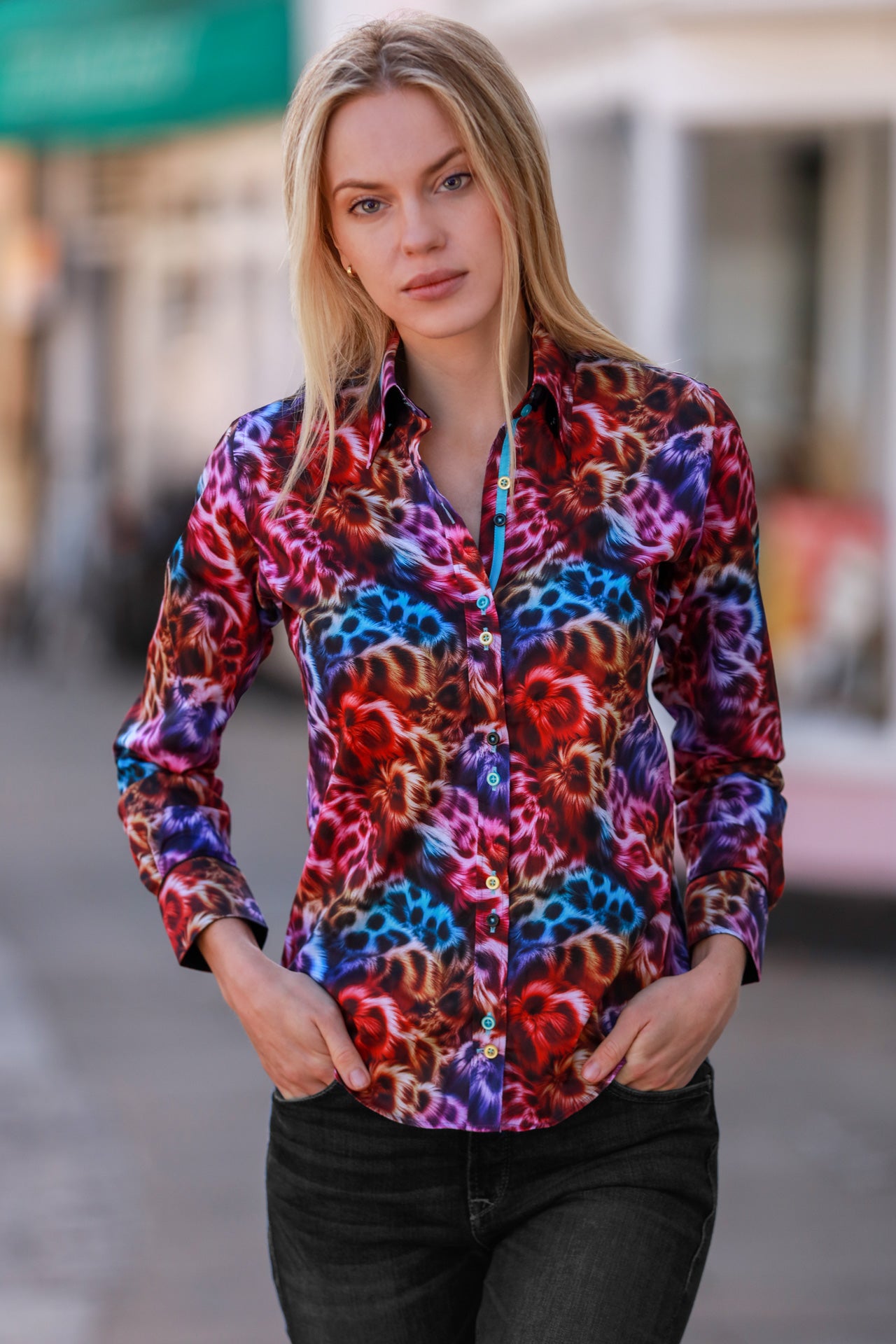 WILDFIRE MIRAGE WOMENS PRINT SHIRT