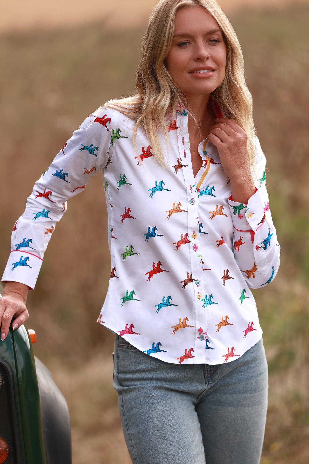 HORSE RIDER WOMENS PRINT SHIRT