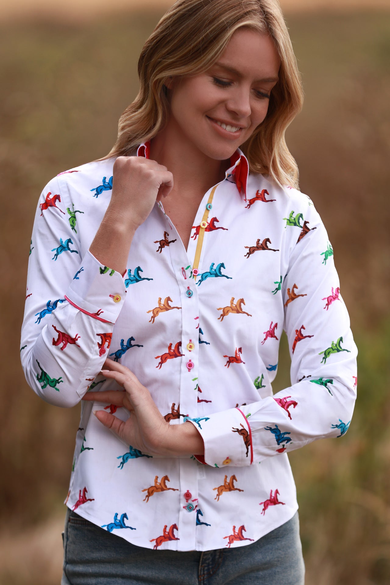 HORSE RIDER WOMENS PRINT SHIRT