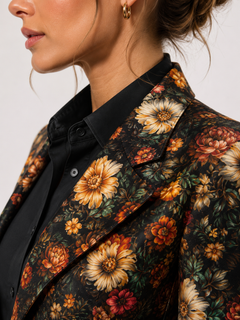 Claudio Lugli Midnight Ember blazer styled with a black shirt