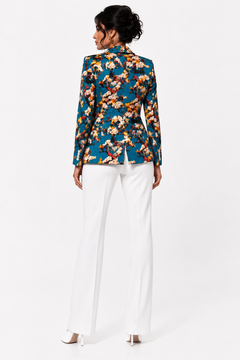 Detail of the enchanted blossom branch print on blazer CLWJ2613