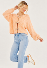 SOFT TOUCH CRYSTAL BOW DETAIL KNIT JUMPER