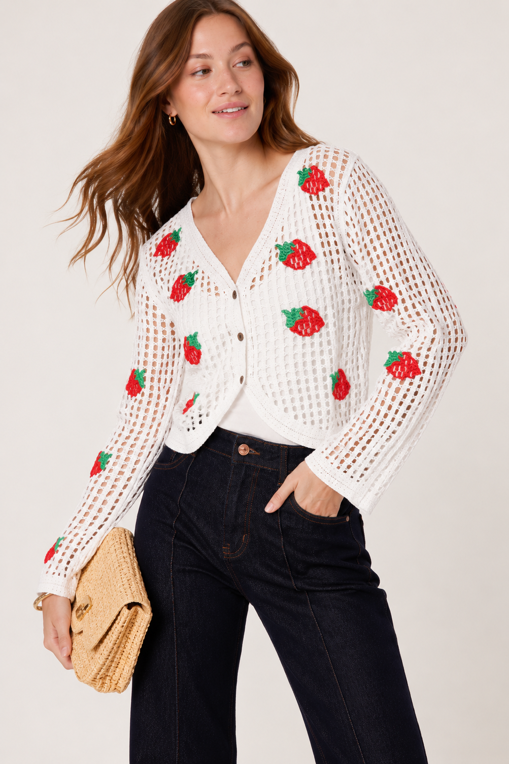 FRUITS OF LABOUR — STRAWBERRY WOMEN'S KNIT JUMPER