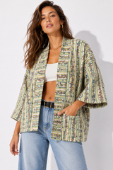 BOTANICAL STRIPE WOMEN'S JACKET