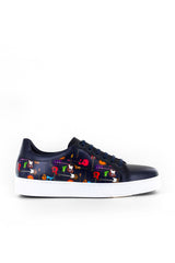 GUITAR PRINT LEATHER SNEAKER