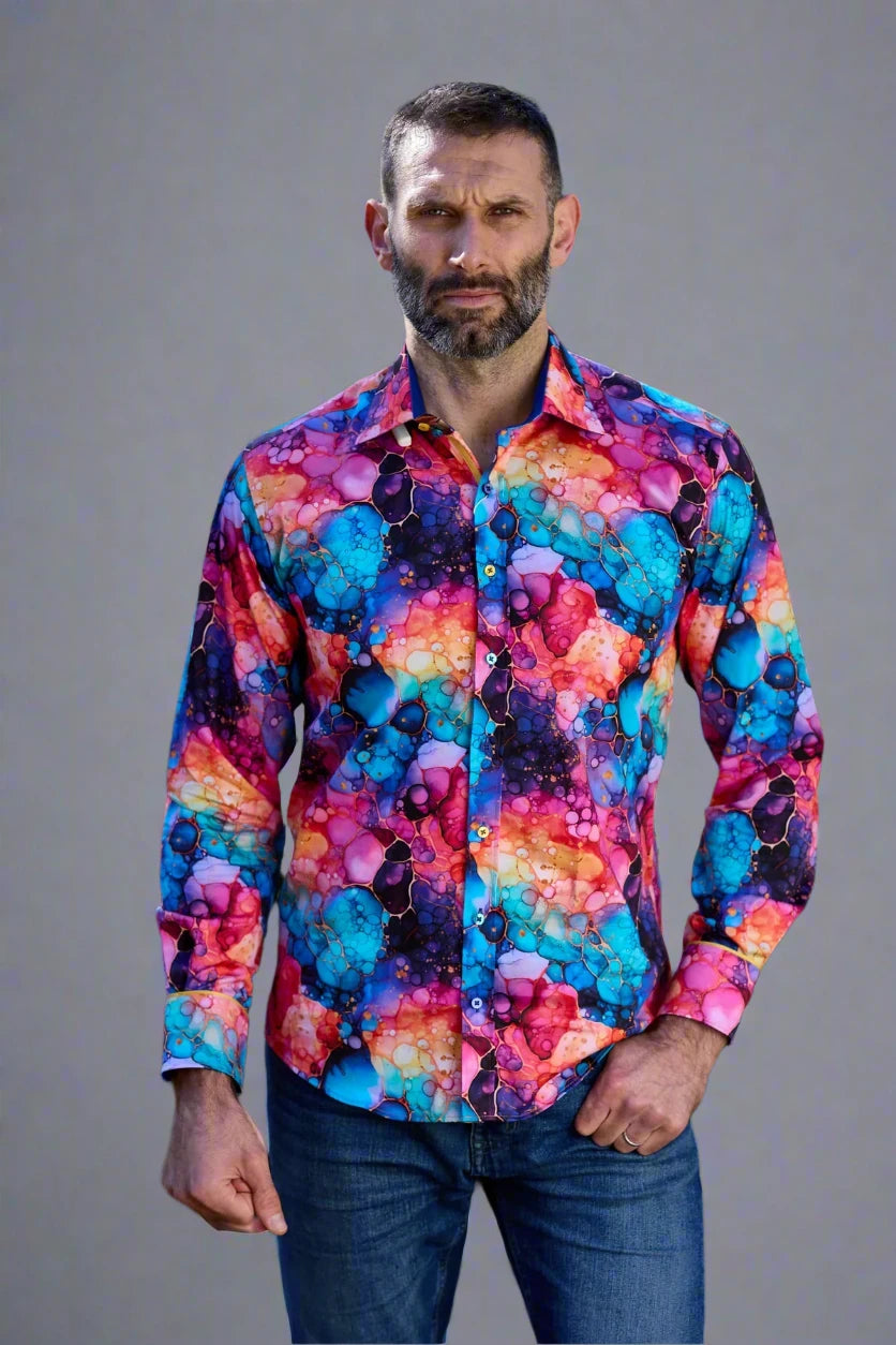 OIL LIQUID PRINT SHIRT