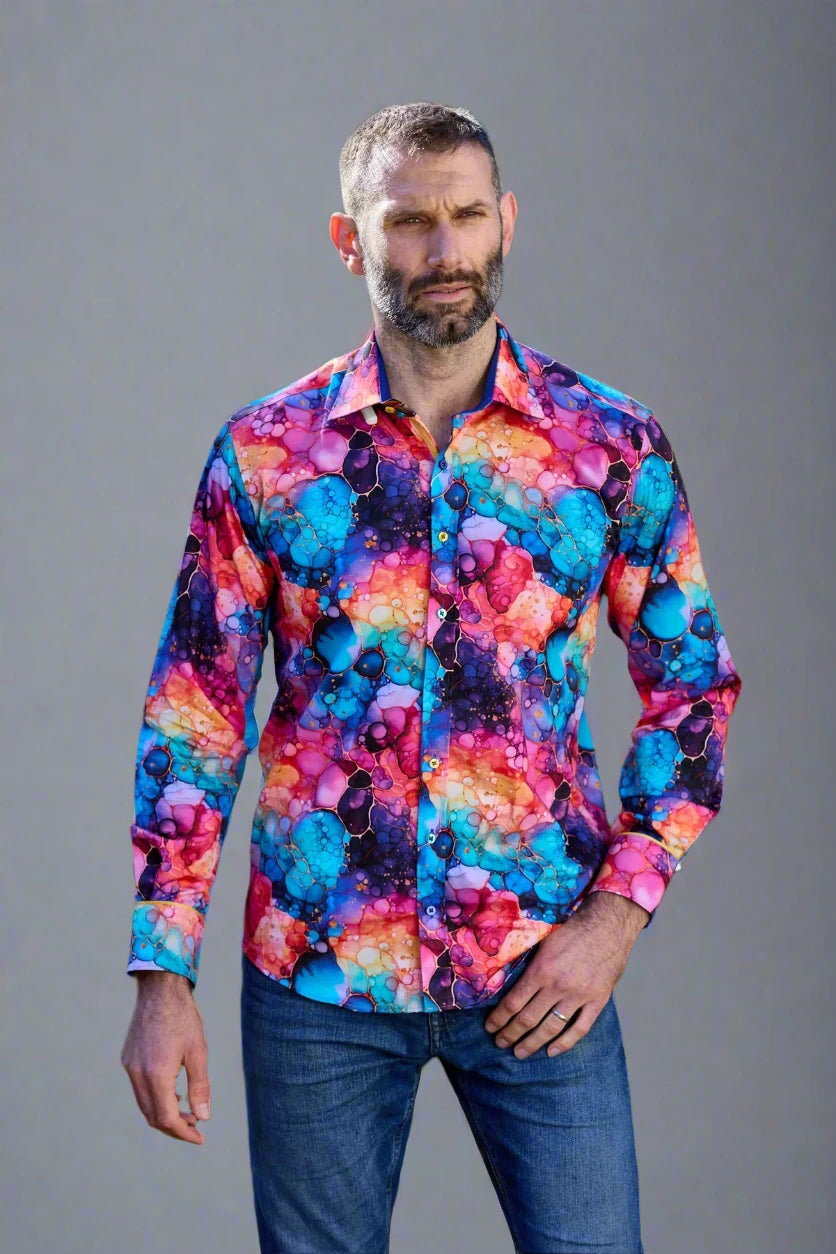 OIL LIQUID PRINT SHIRT