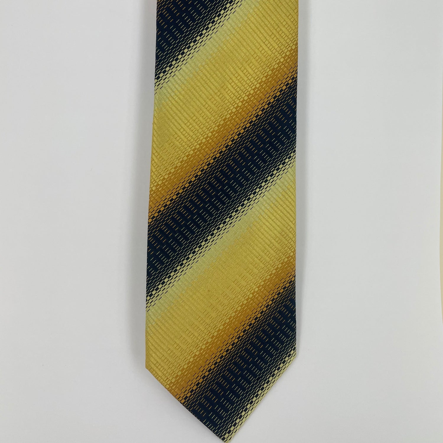 Silk Gold and Black Neck-Tie