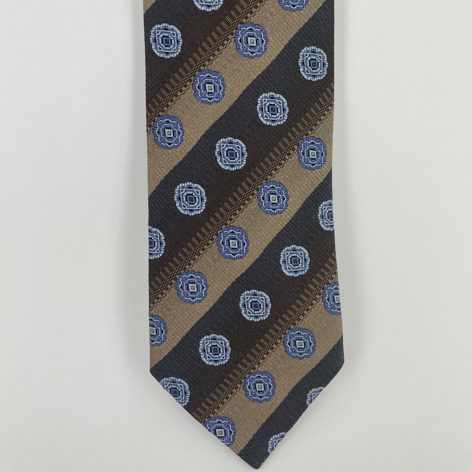 Silk Brown Stripe Neck-Tie