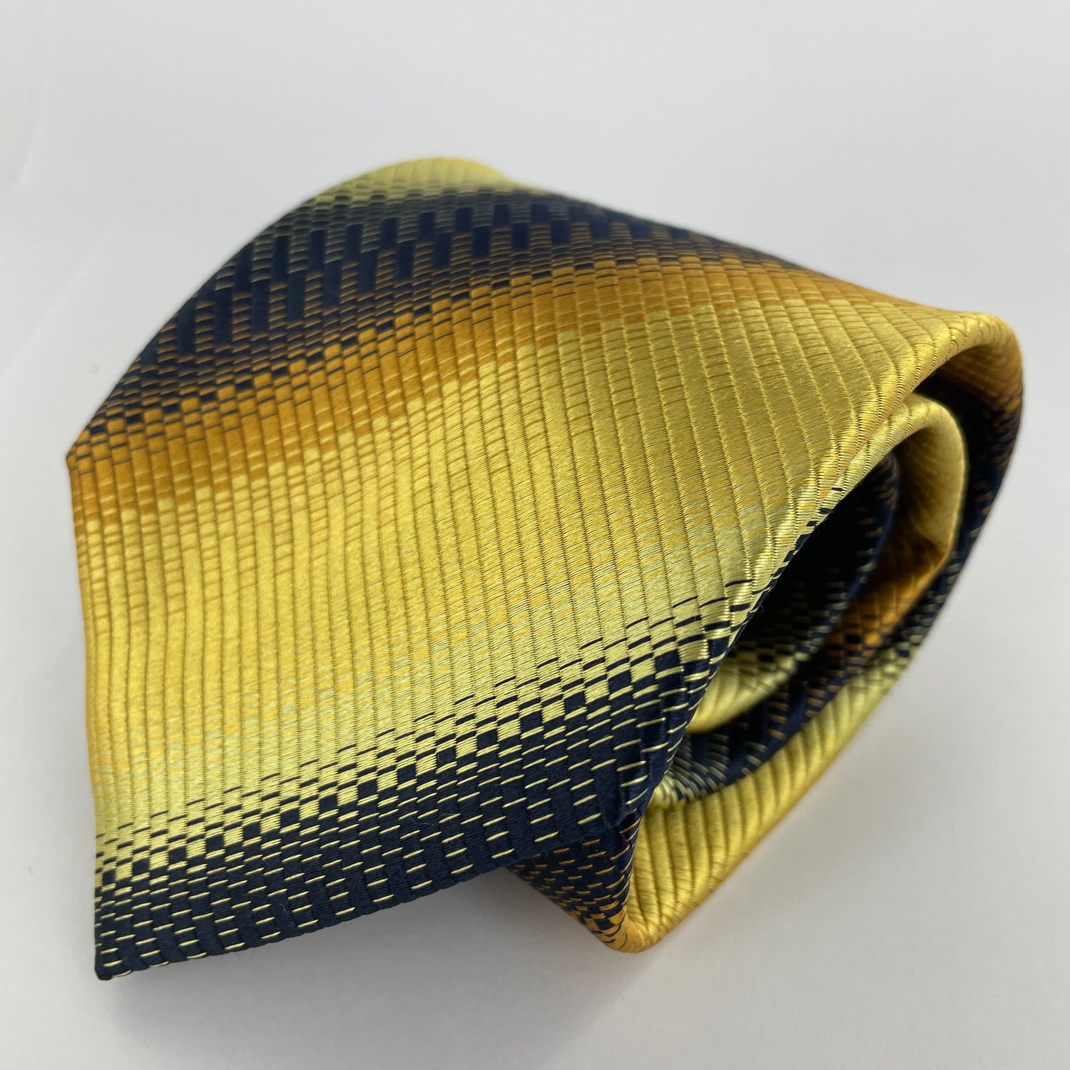 Silk Gold and Black Neck-Tie