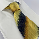 Silk Gold and Black Neck-Tie