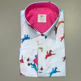 MULTI HORSE RIDER PRINT SHIRT