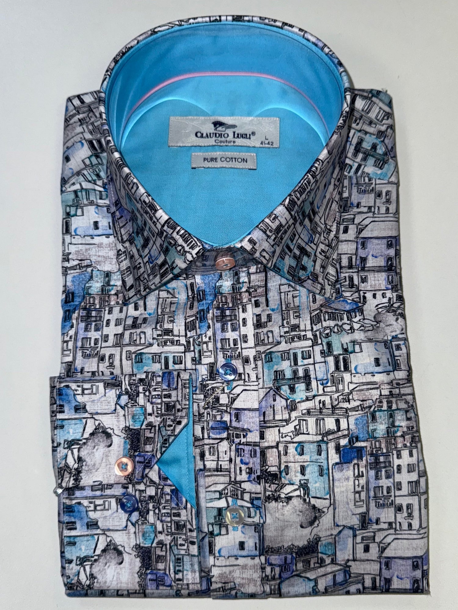 BF SAMPLE 28 PRINT SHIRT (Houses)