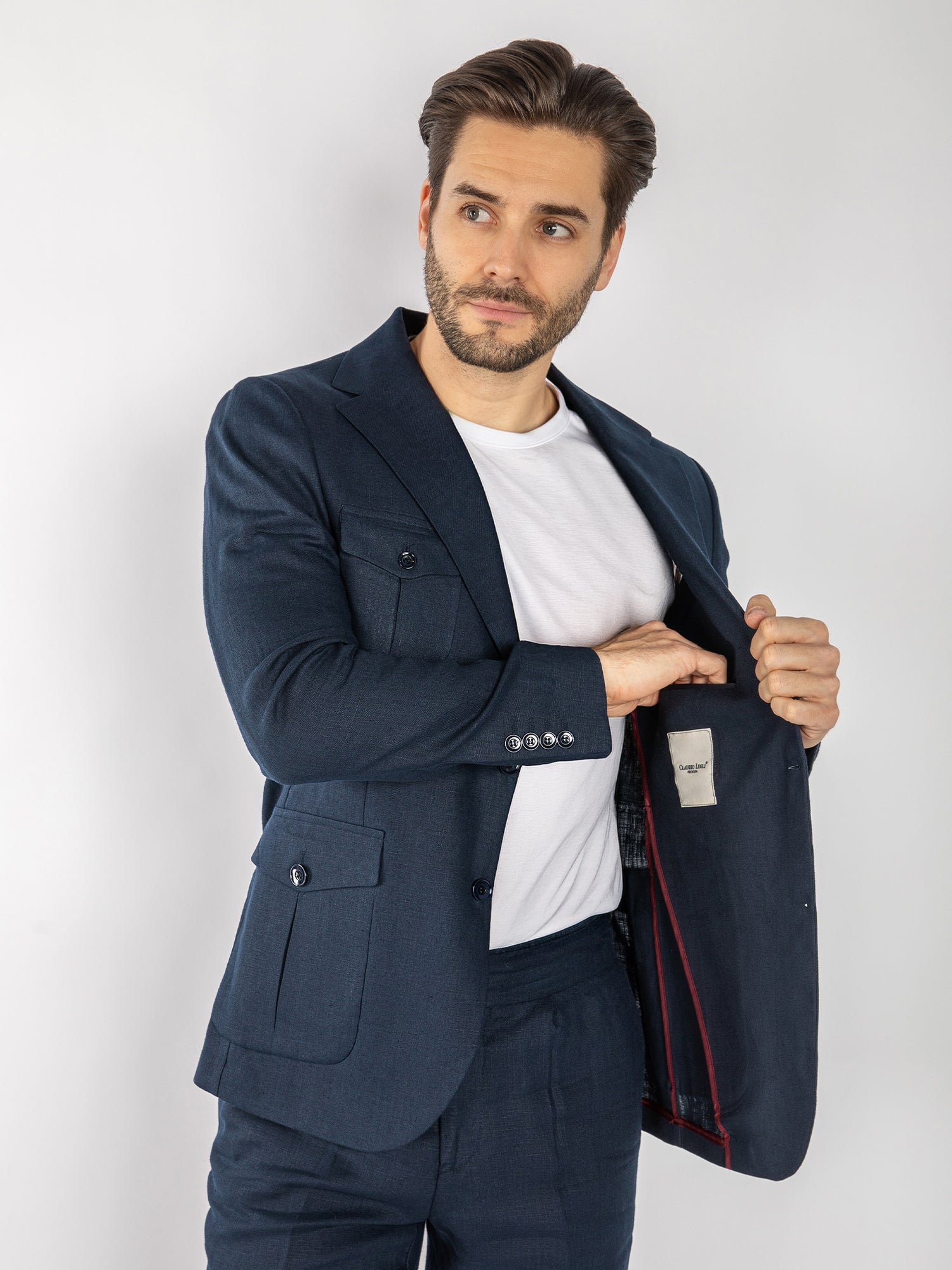 CLAUDIO LUGLI CASUAL LINEN SUIT