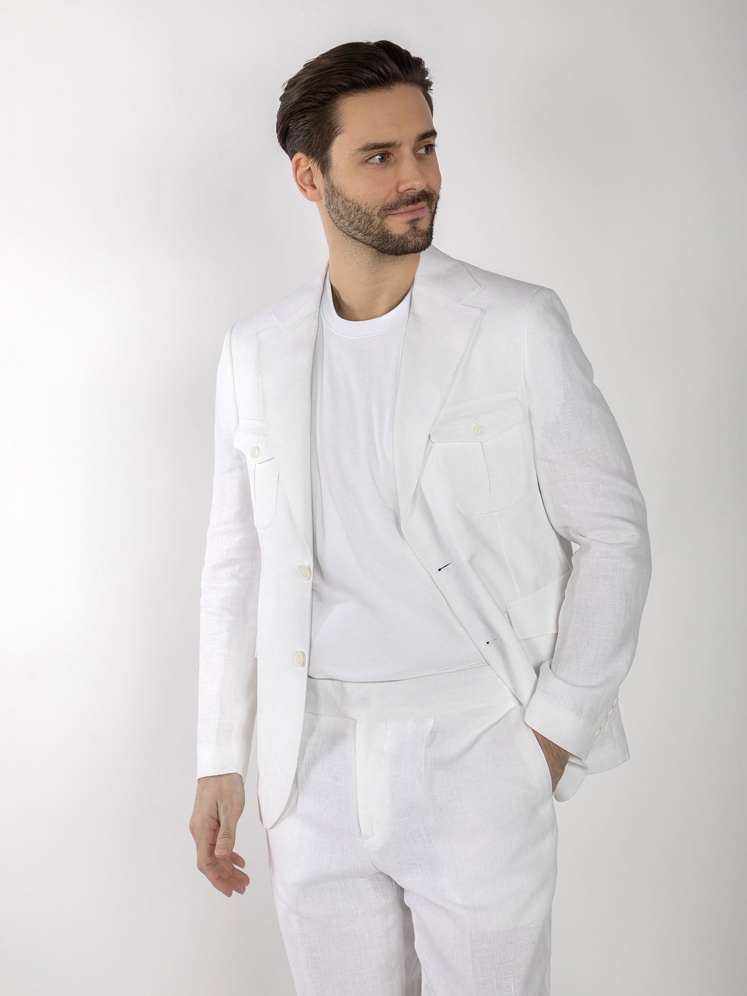 CLAUDIO LUGLI CASUAL LINEN SUIT
