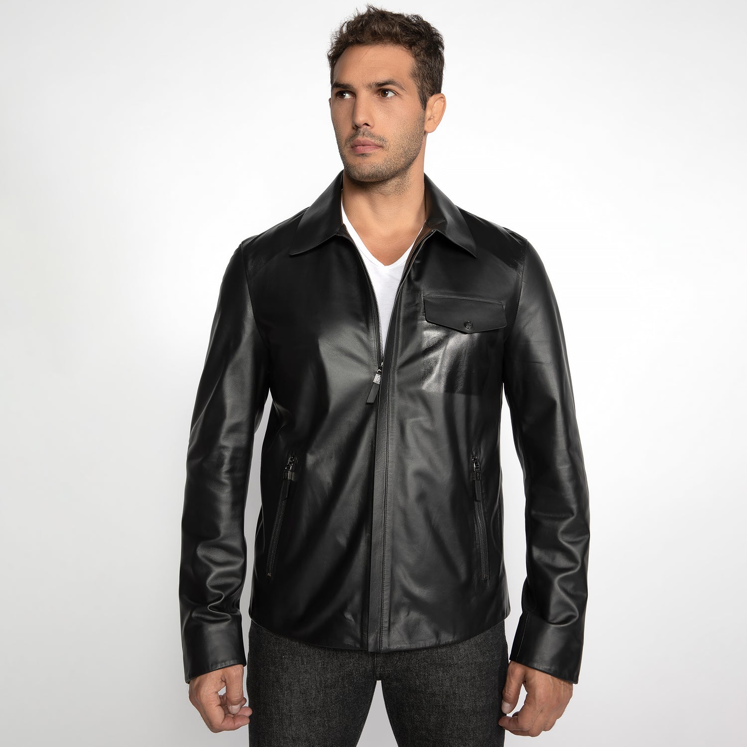 The Jet Black Leather Jacket