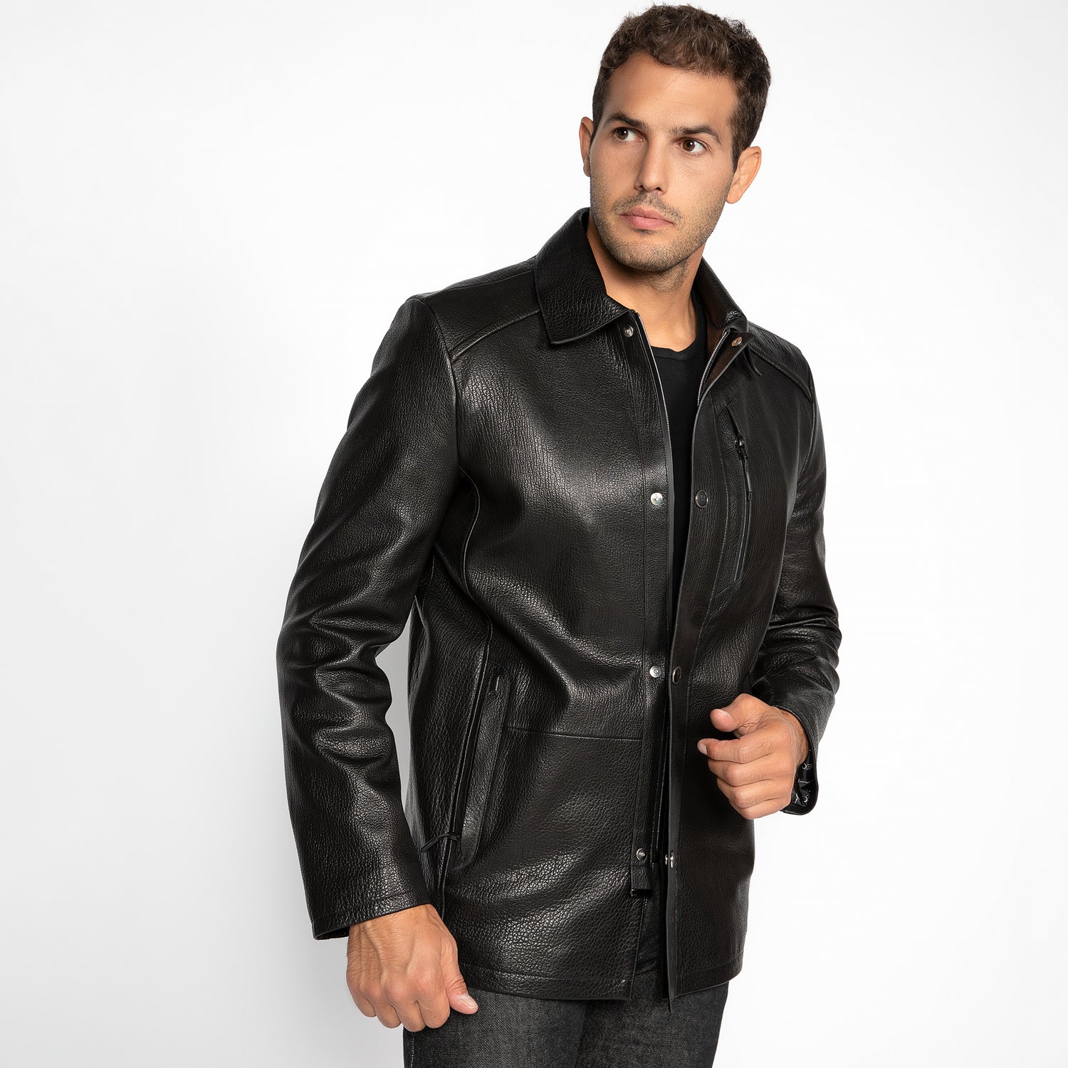 The Commander Leather Field Jacket