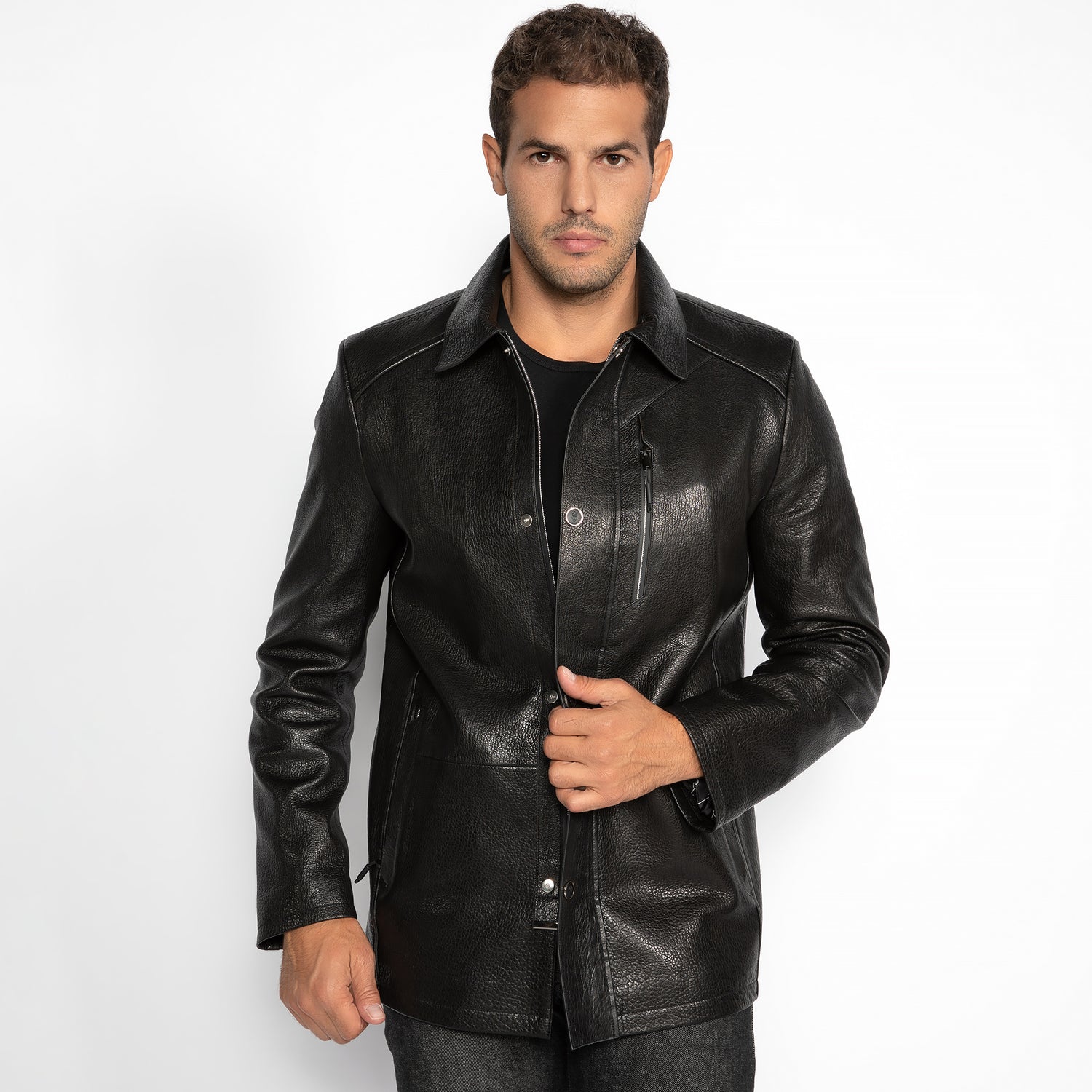 The Commander Leather Field Jacket