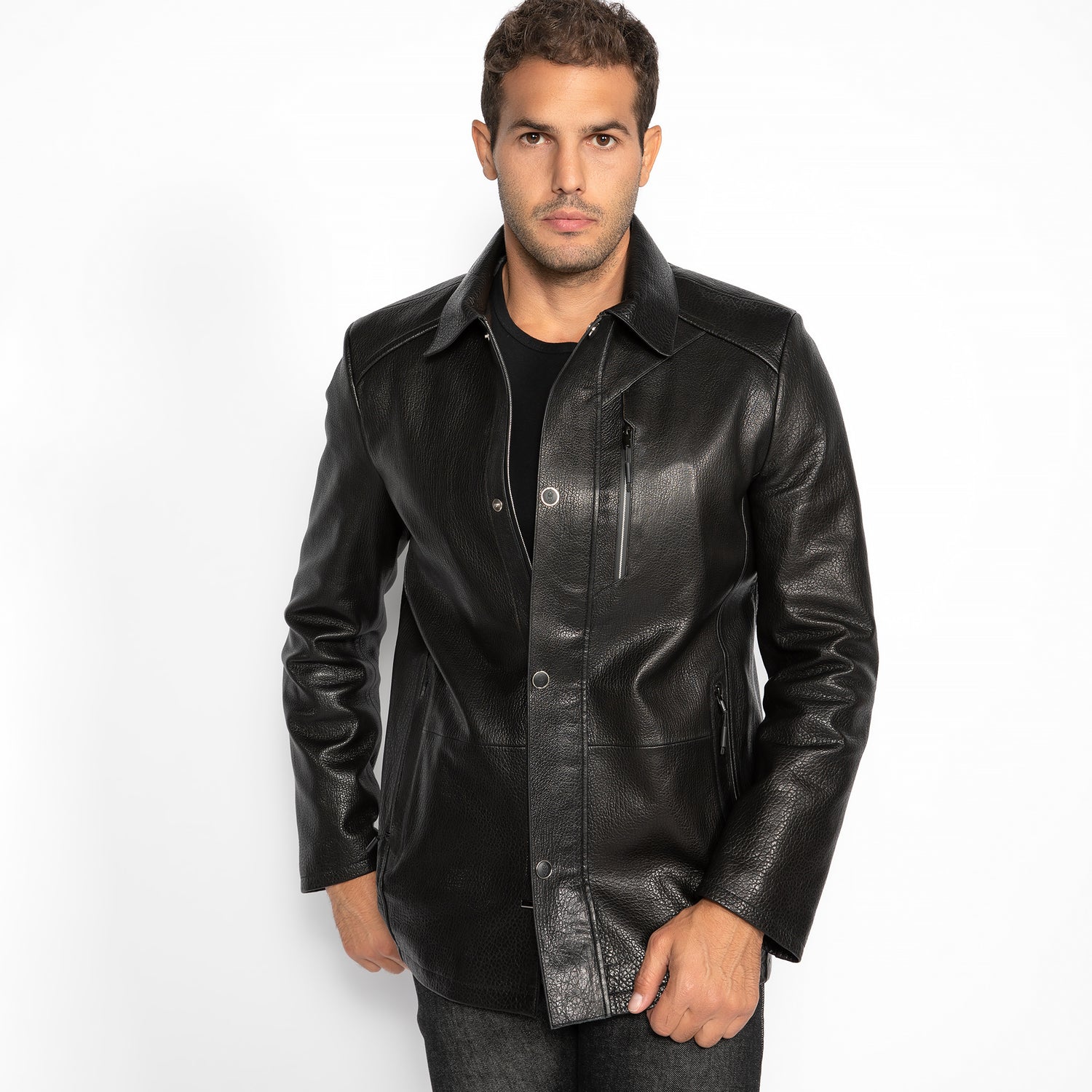 The Commander Leather Field Jacket