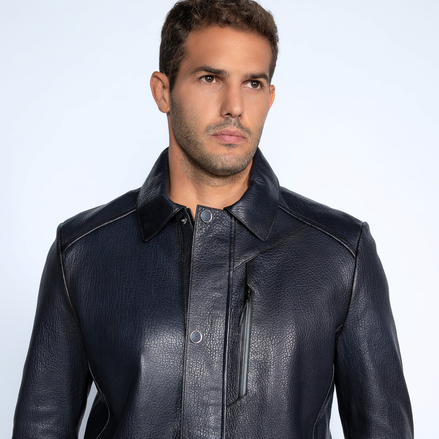 The Commander Leather Field Jacket