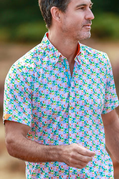 Abstract Circles Short Sleeve Shirt - Claudio Lugli Shirts