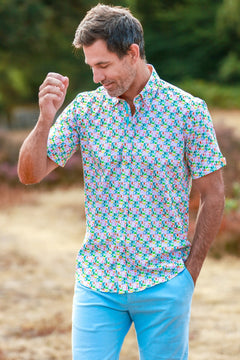 Abstract Circles Short Sleeve Shirt - Claudio Lugli Shirts