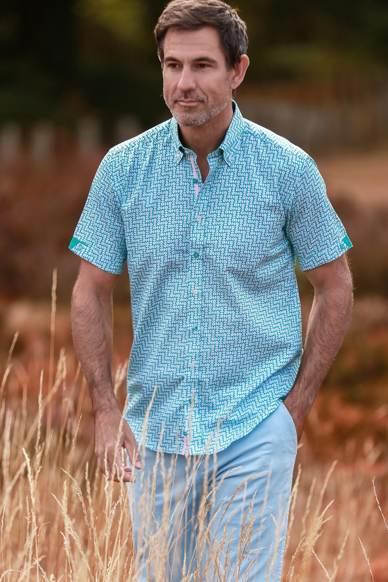 Abstract Circles Short Sleeve Shirt - Claudio Lugli Shirts